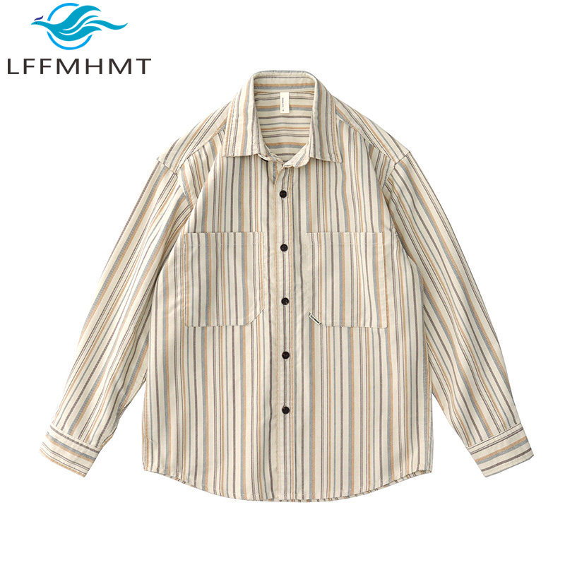 Corduroy Button Up Shirt Men - Men Japanese Vintage Artistic Casual Loose