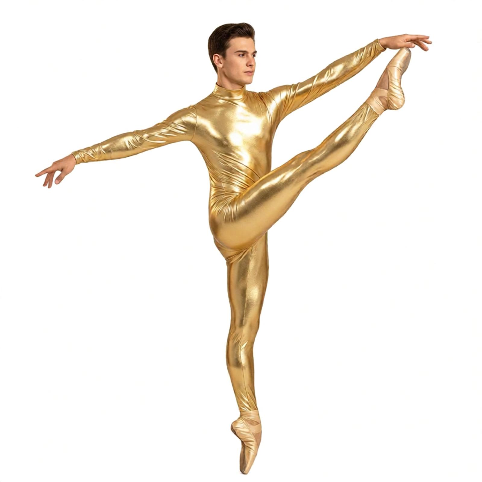 Suits - Adult Shiny Metallic Shiny Unitard Jumpsuit
