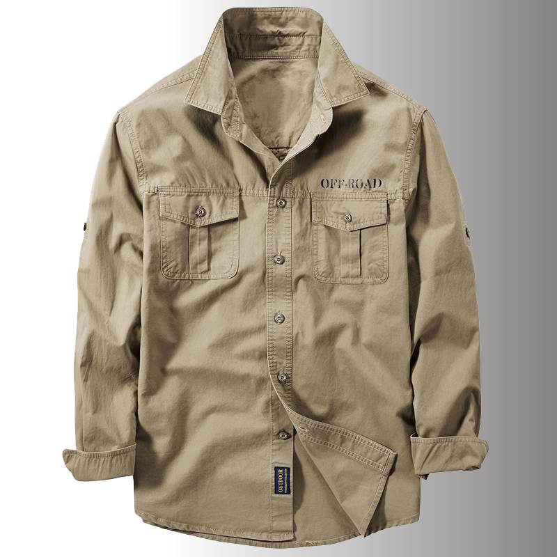 New Men's Spring Multi-pocket  - огляд і ціна Tactical Military Shirt Cargo