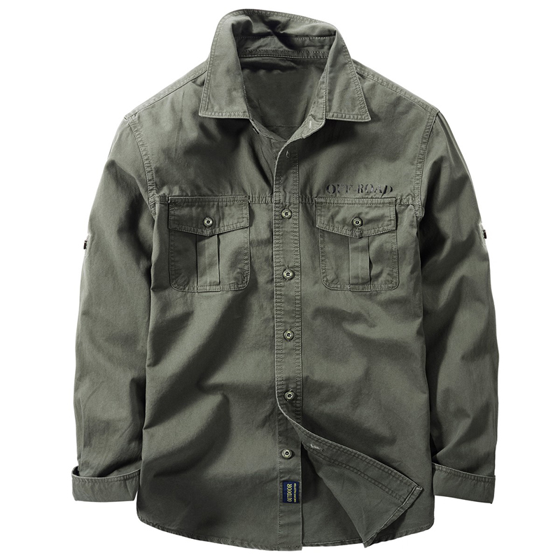 New Men's Spring Multi-pocket  - огляд і ціна Tactical Military Shirt Cargo