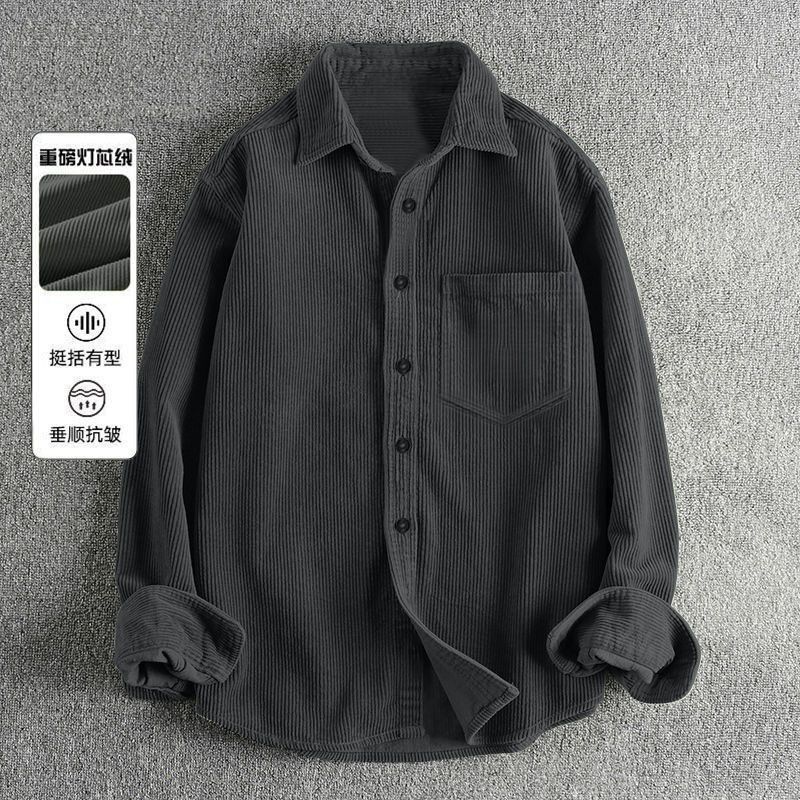 Autumn Men's Corduroy Long Sle - огляд і ціна Corduroy Button Up Shirt Men