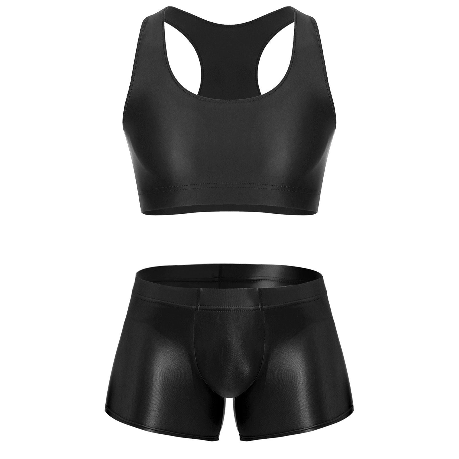 Men Glossy Stretchy Fitness Ou - огляд і ціна Underwear