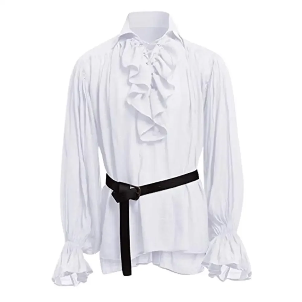 Medieval Shirts Ruffled Gothic - огляд і ціна Medieval Gothic Lace Up Pirate Shirt