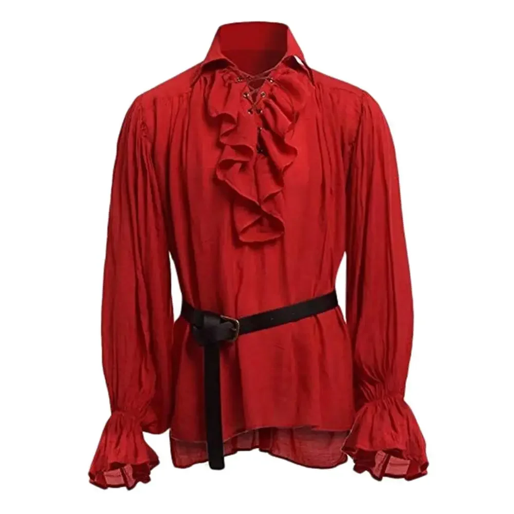 Medieval Shirts Ruffled Gothic - огляд і ціна Medieval Gothic Lace Up Pirate Shirt