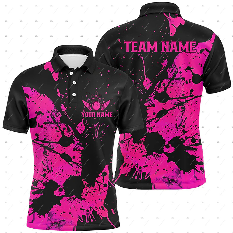 Custom Name Bowling Skull Flam - огляд і ціна Short Sleeve Bowling Shirt Retro