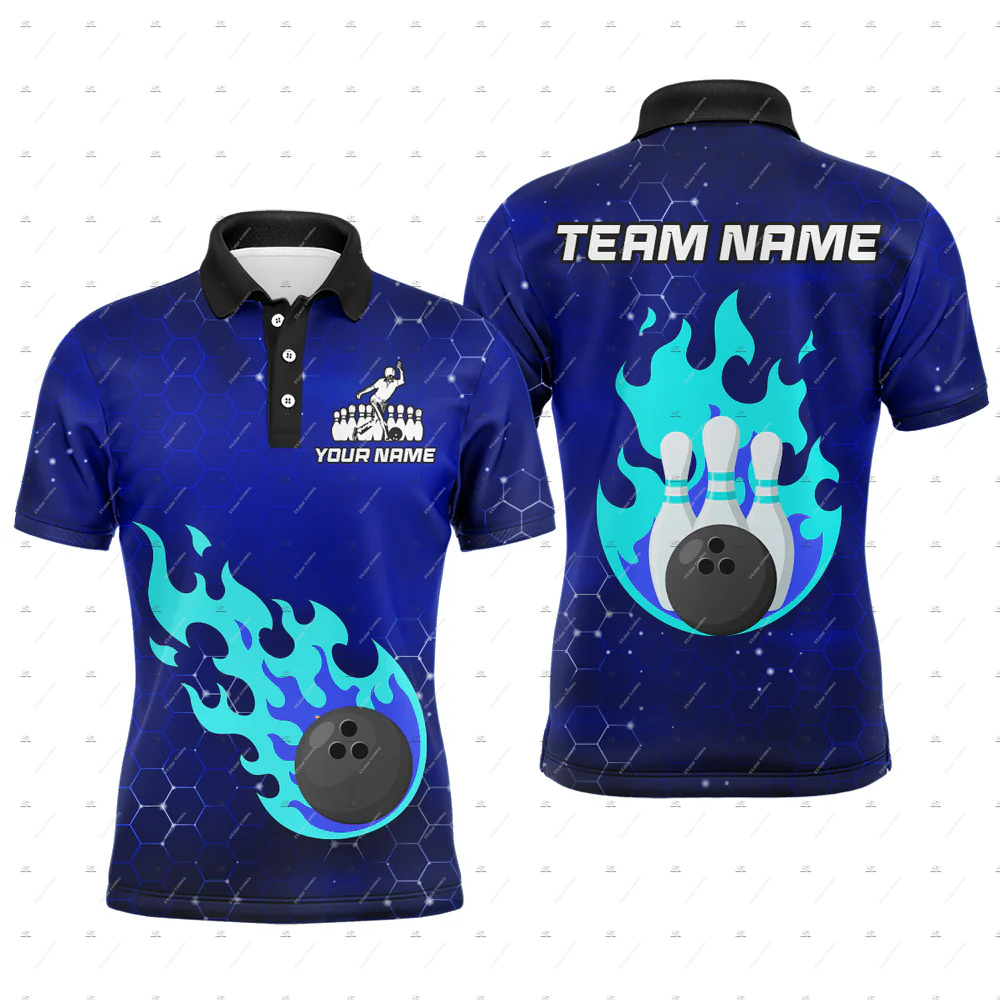 Custom Name Bowling Skull Flam - огляд і ціна Short Sleeve Bowling Shirt Retro