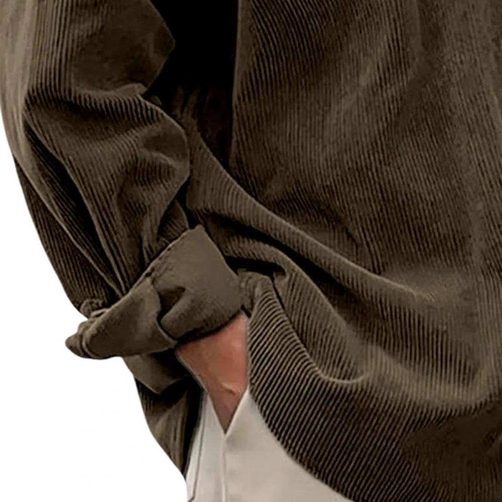 Outdoor Casual Mens Solid Colo - огляд і ціна Corduroy Button Up Shirt Men