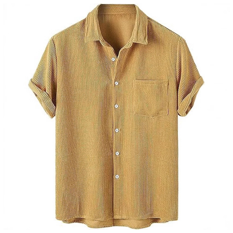 2026 Spring Summer Casual Mens - огляд і ціна Corduroy Button Up Shirt Men