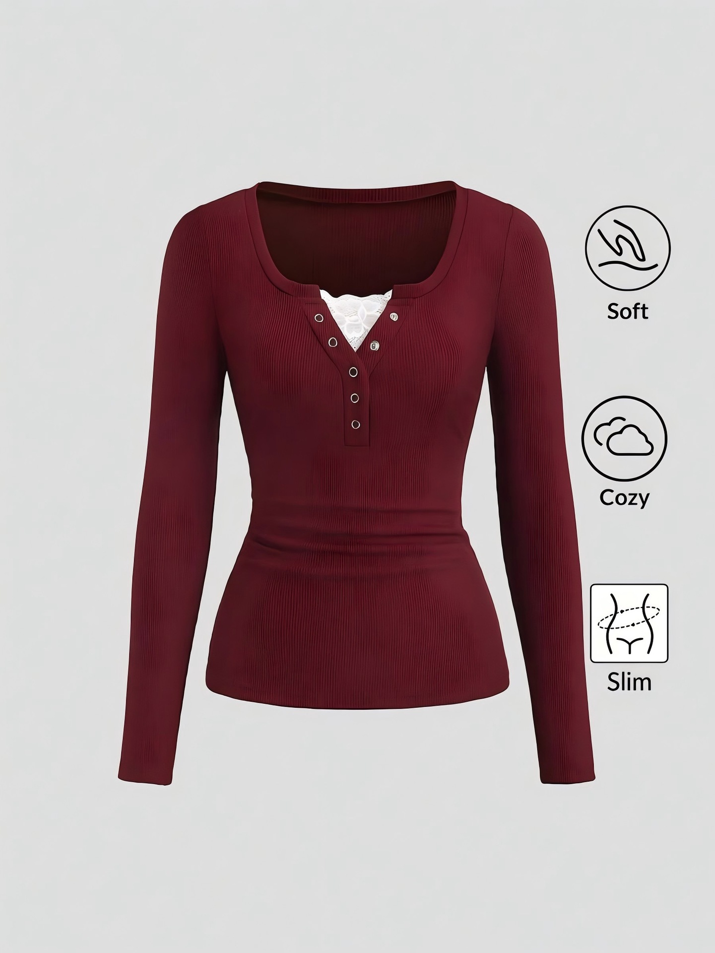 Women American Henley V Neck B - огляд і ціна T-Shirts