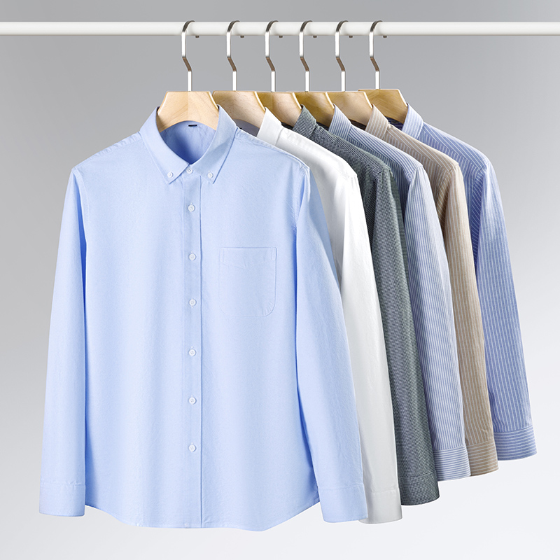 Spring New Men Oxford Shirt Lo - огляд і ціна Oxford Cotton Casual Shirt Business