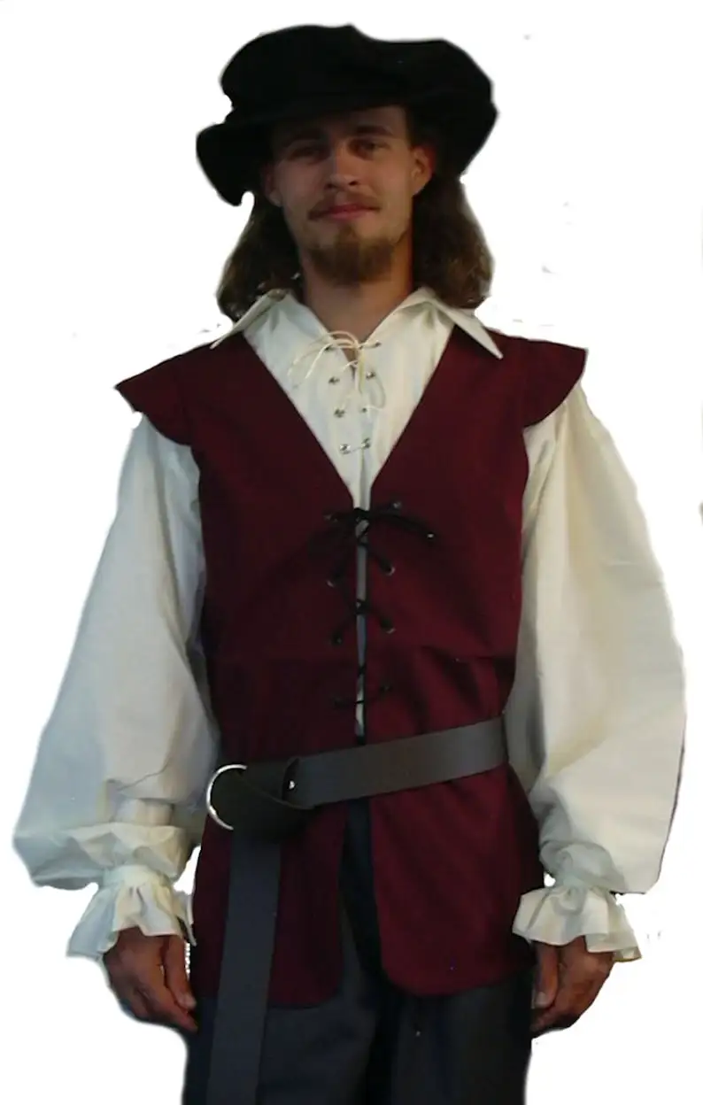 Medieval Shirts Ruffled Gothic - огляд і ціна Medieval Gothic Lace Up Pirate Shirt