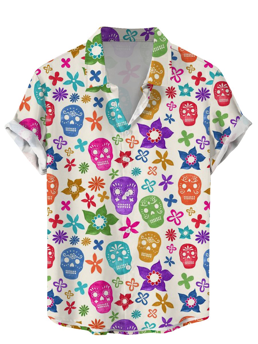 Vintage Skull Floral Men's Shi - огляд і ціна Vintage Hawaiian Floral Shirt