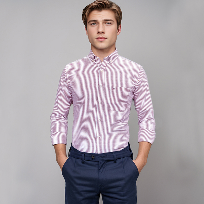 Men's 100% Cotton Shirt Long S - огляд і ціна Oxford Cotton Casual Shirt Business