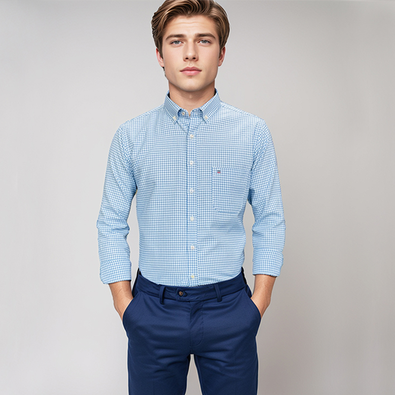 Men's 100% Cotton Shirt Long S - огляд і ціна Oxford Cotton Casual Shirt Business