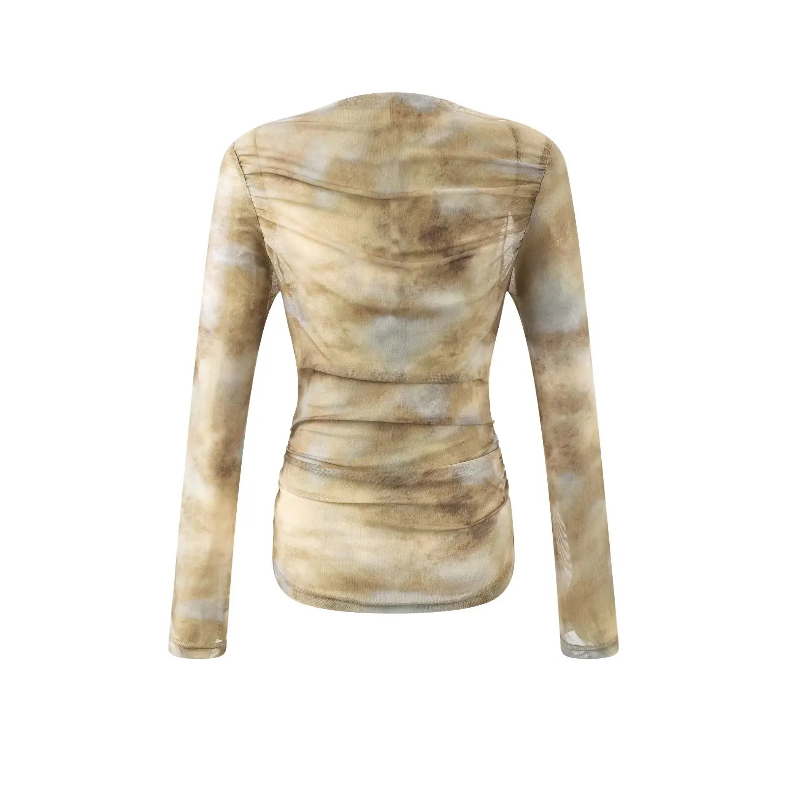 2025 Sexy Tie-Dye Print Ruched - огляд і ціна T-Shirts