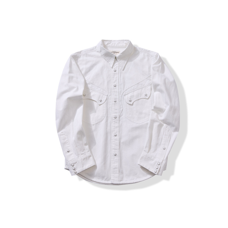 American Vintage Pearl Snap We - огляд і ціна Mens Western Denim Pearl Snap Shirt