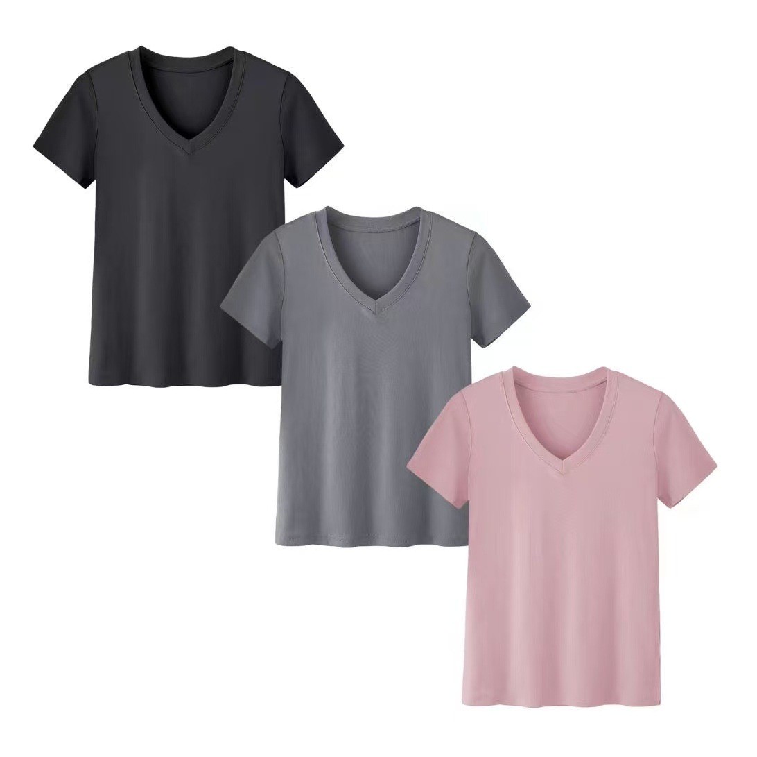 Women's Casual High Neck Short - огляд і ціна T-Shirts