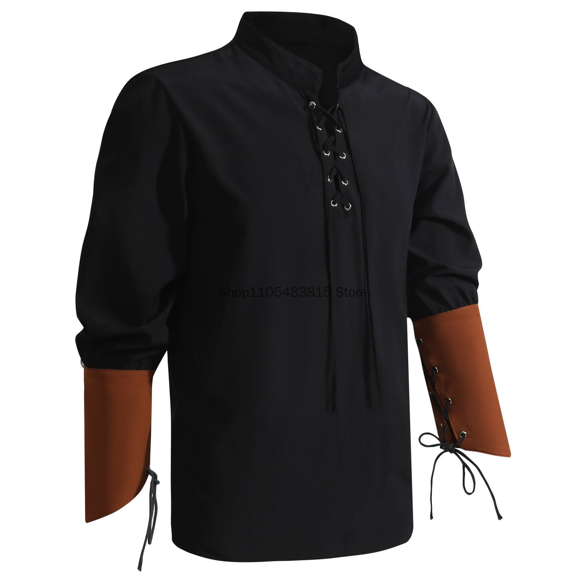 Pirate Shirt for Men - Medieva - огляд і ціна Medieval Gothic Lace Up Pirate Shirt