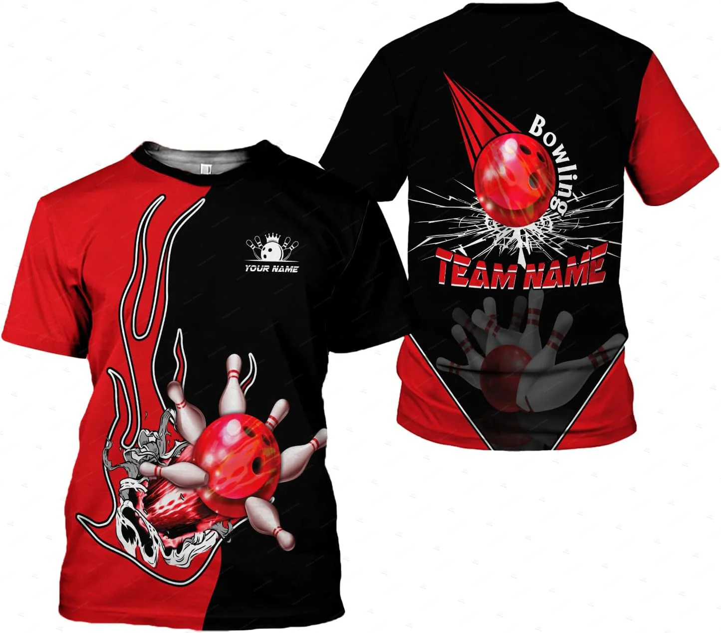 Custom Name Gradient Bowling F - огляд і ціна Short Sleeve Bowling Shirt Retro