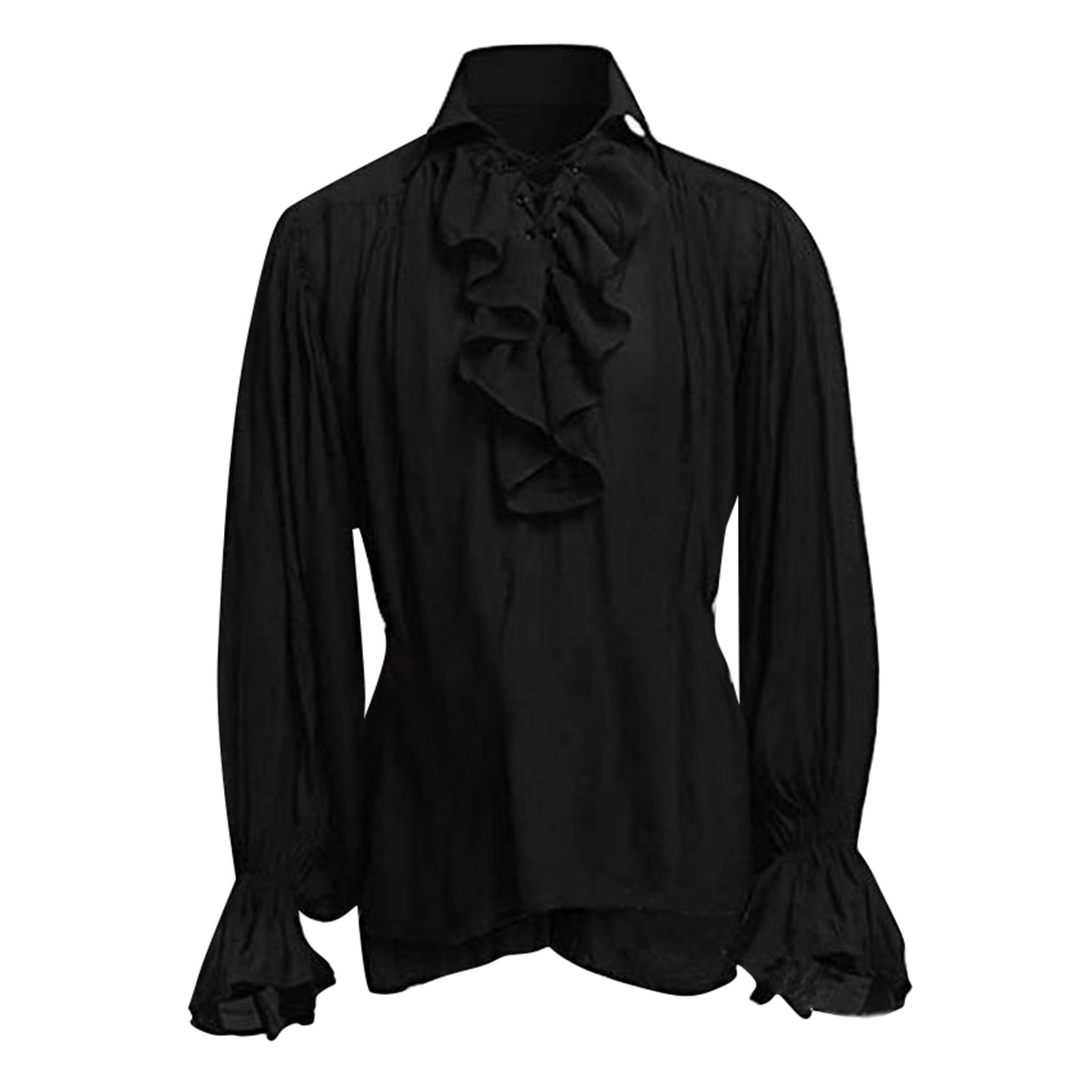 Mens Halloween Lace Up Pirate  - огляд і ціна Medieval Gothic Lace Up Pirate Shirt