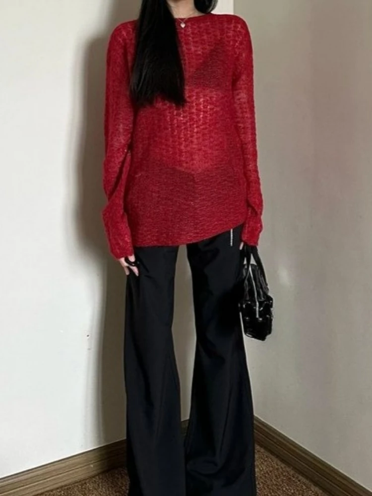 Y2K See-Through Knitted Women' - огляд і ціна Shirts