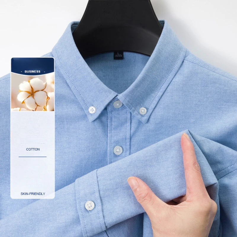 New Men's Oxford Shirt 76% Cot - огляд і ціна Oxford Cotton Casual Shirt Business